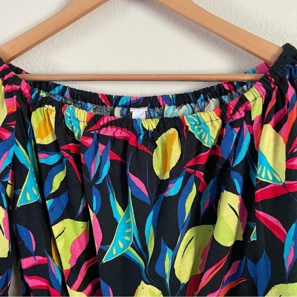 NWT Tabitha Brown x Target Lemon Print Bardot Top Off The Shoulder Size Medium - Picture 5 of 13